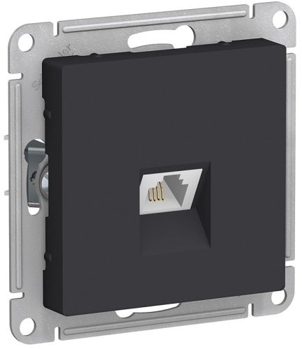 Розетка телефонная без рамки Systeme Electric AtlasDesign 1-м. RJ11 карбон фото Розетка телефонная без рамки Systeme Electric AtlasDesign 1-м. RJ11 карбон картинка